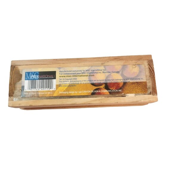 Harvest Honey Spoon in Wooden Crate Vintage 2002 Joie de Vivre Wood Crate NEW - Picture 9 of 13